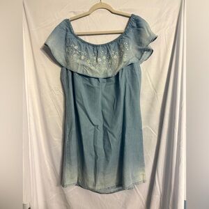 Celebrity Pink Light Blue Denim Top